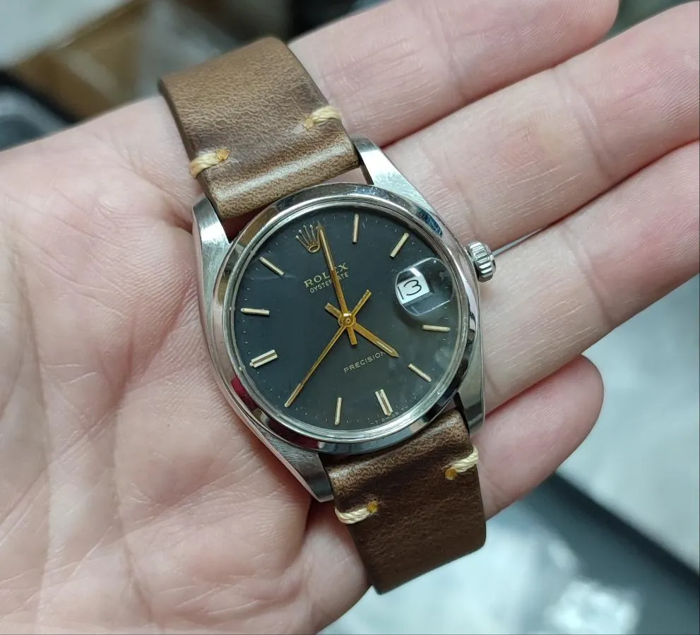 19mm, 20mm Vintage Style Brown Horween Leather Watch Strap