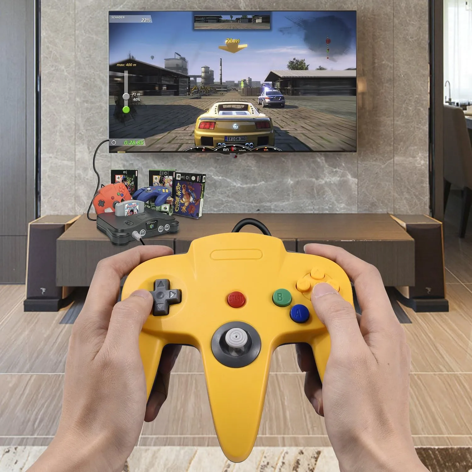 2 Pack Classic N64 Controllers, miadore Retro N64 Gamepad Joystick Joypad for N64 System Home Video Game 64 Console