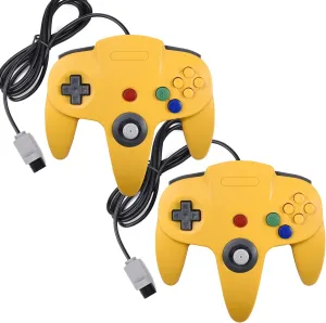 2 Pack Classic N64 Controllers, miadore Retro N64 Gamepad Joystick Joypad for N64 System Home Video Game 64 Console