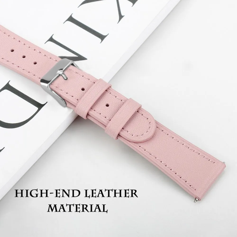 22mm Universal cowhide genuine leather watch strap - Pink