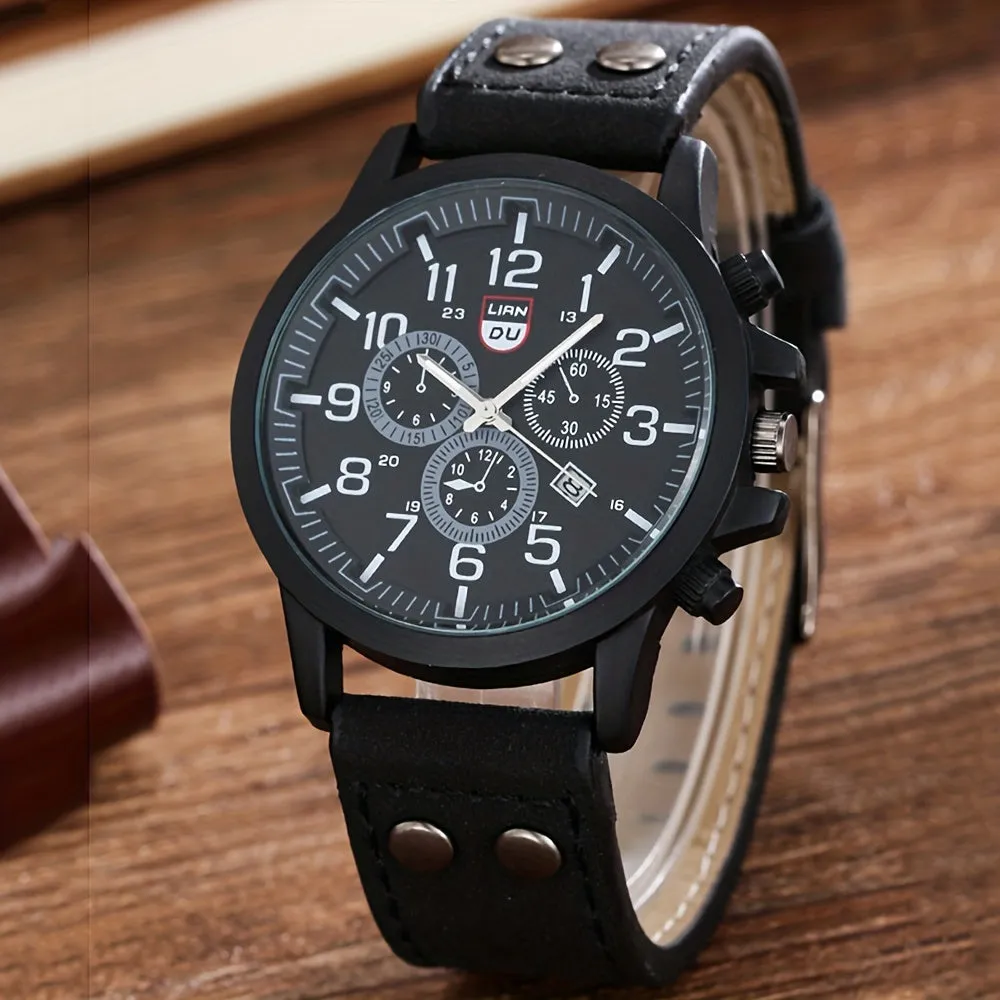 4pcs Watch  Bracelet Set Perfect Mens Gift Combo