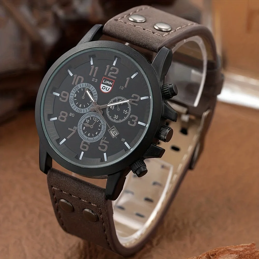 4pcs Watch  Bracelet Set Perfect Mens Gift Combo