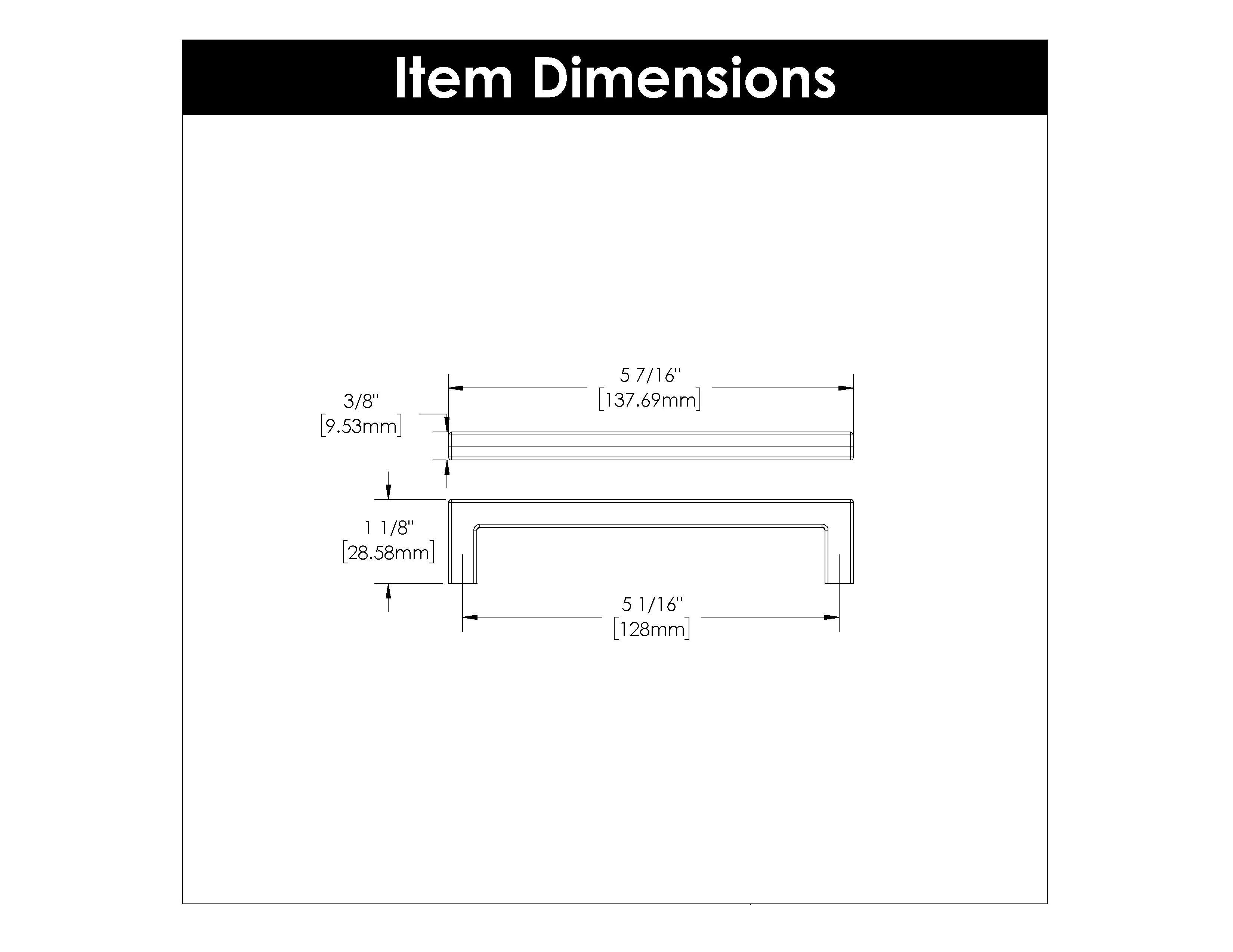 5-1/16 inch (128mm) Skylight Cabinet Pull