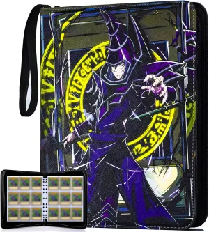 990 Large Capacity Card Binder For Yugioh trade Cards,9-Pocket Card Holder with 55 Sleeves Folder Compatible with Yu-Gi-Oh Cards.