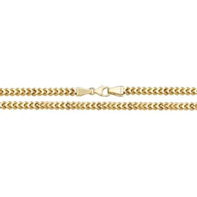 9CT Yellow Gold Square Franco Chain CH497