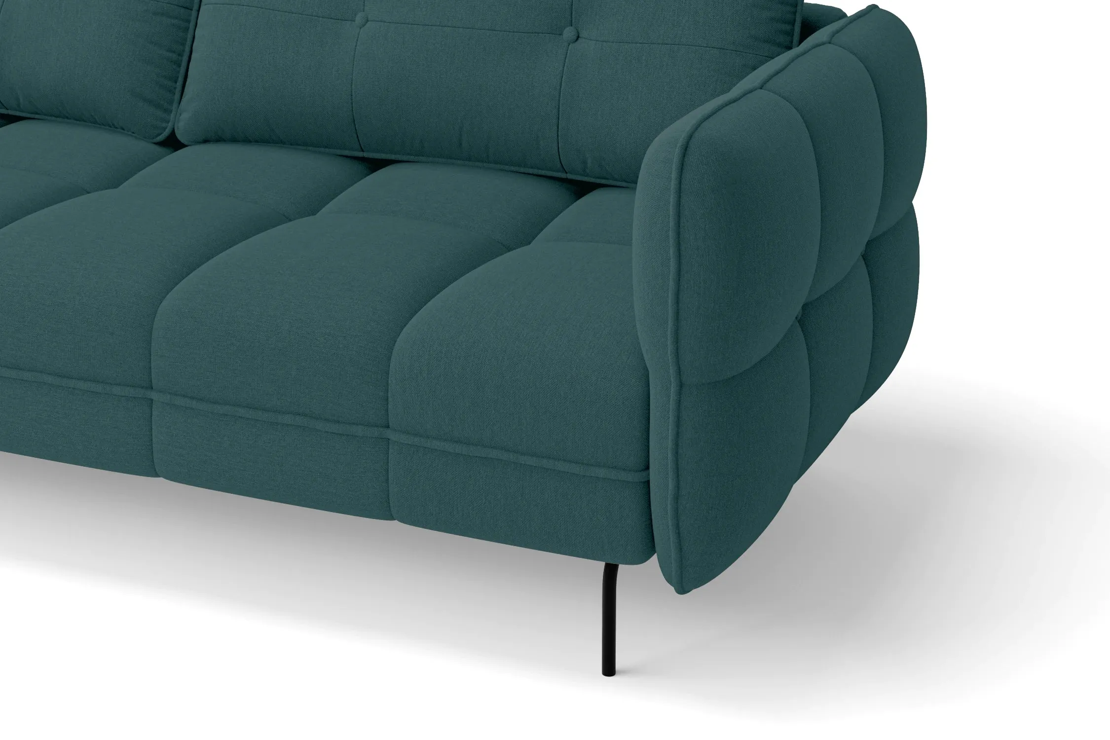 Anzio 2 Seater Sofa Teal Linen Fabric