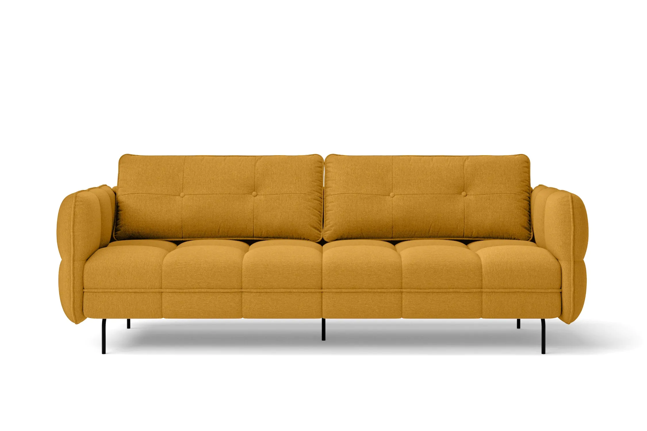 Anzio 3 Seater Sofa Yellow Linen Fabric