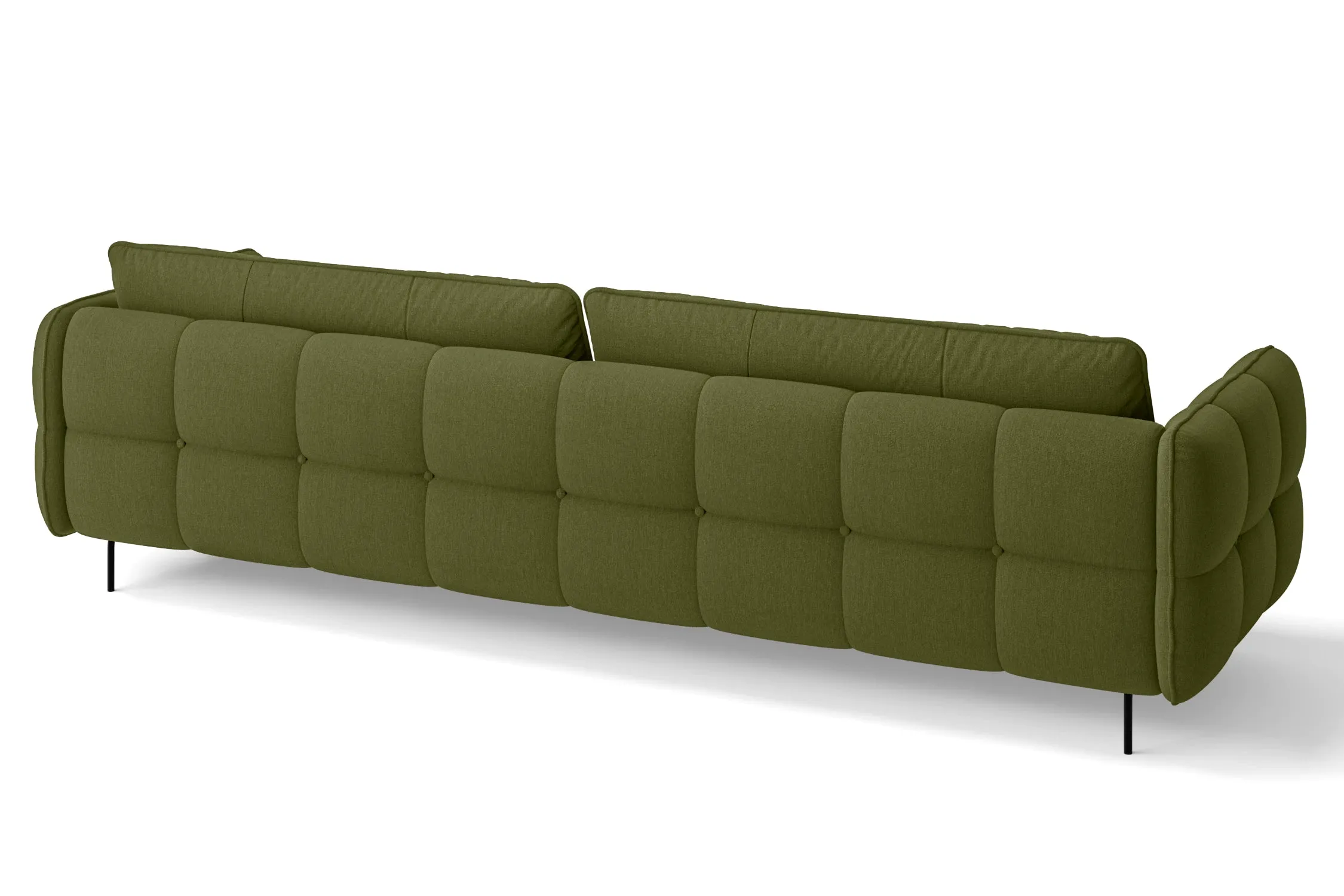 Anzio 4 Seater Sofa Olive Linen Fabric
