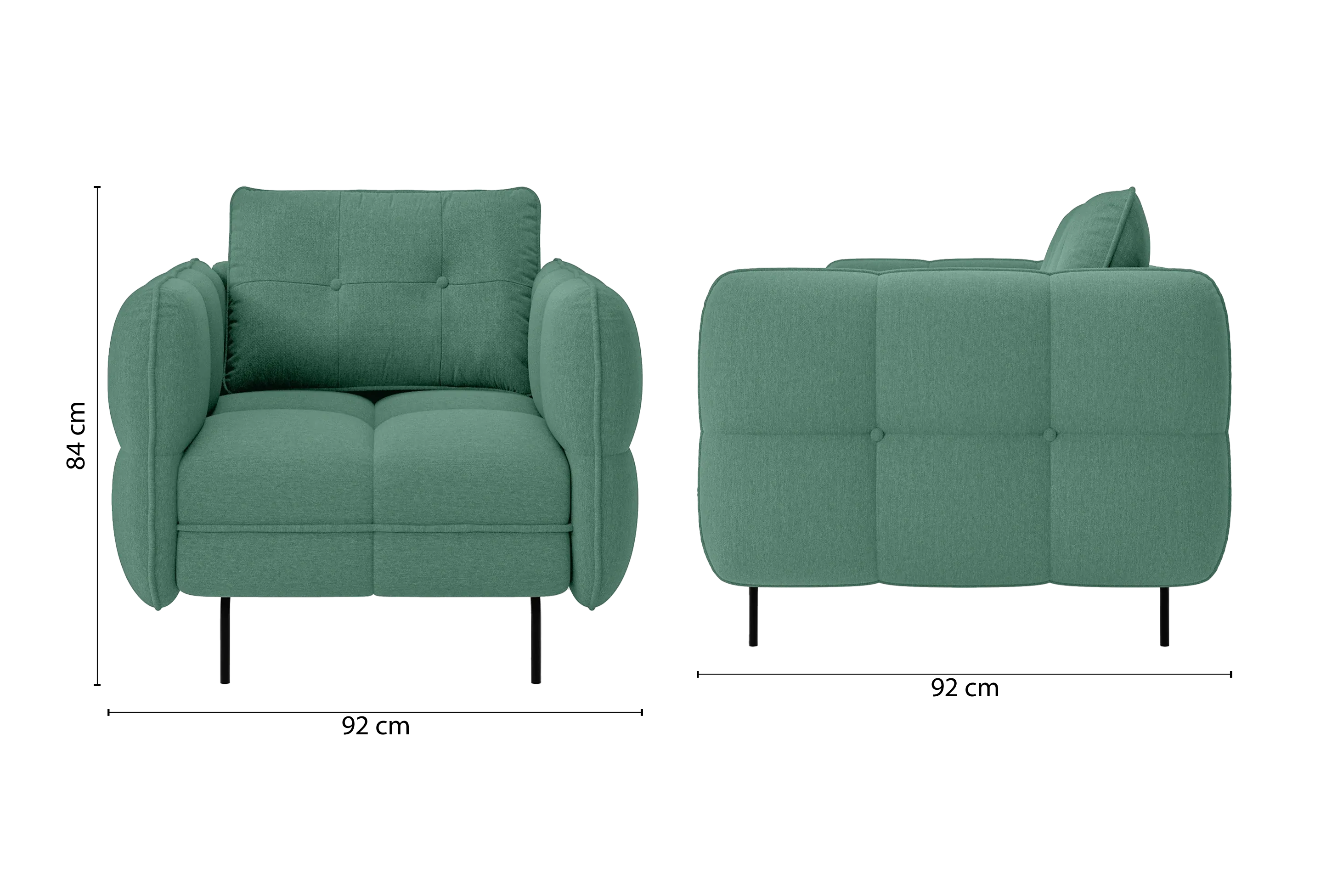 Anzio Armchair Mint Green Linen Fabric
