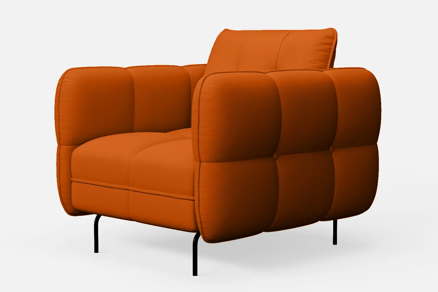 Anzio Armchair Orange Leather