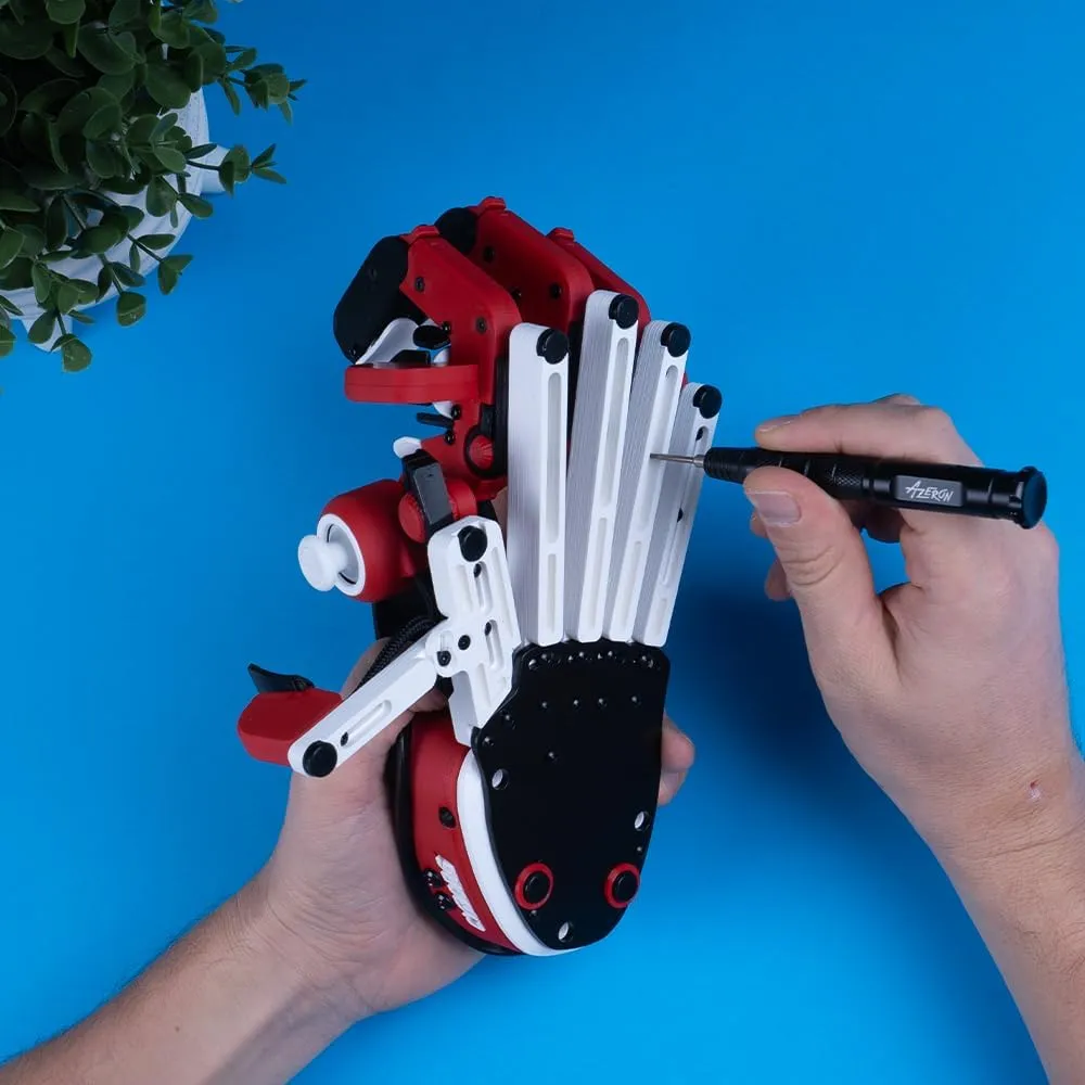 AZERON Cyborg Gaming Keypad  Programmable One Handed Keyboard for PC Gaming  with Analog Thumbstick and 29 Programmable Keys  3D Printed Keypad  for Righties (Beast)