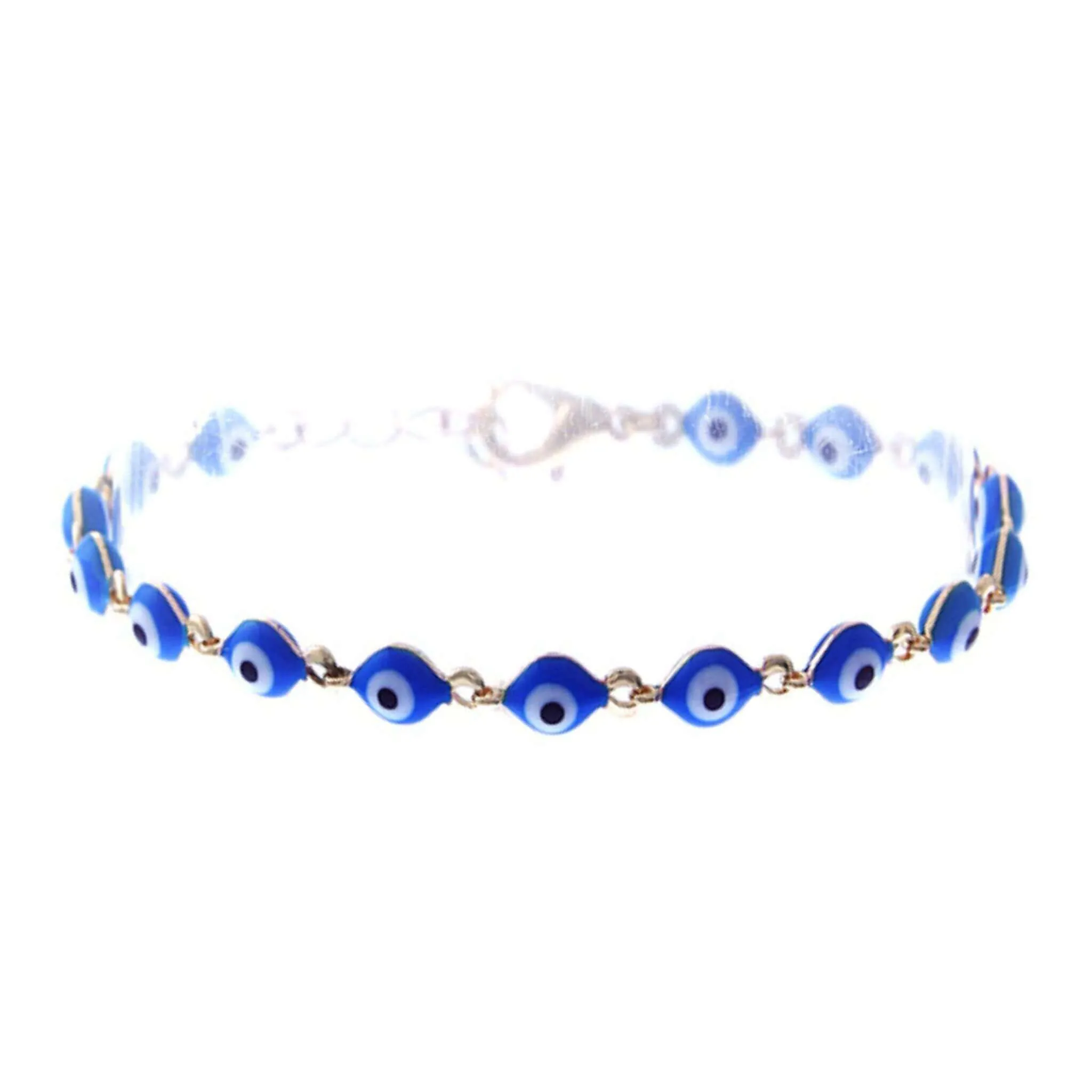 Beaded Evil Eye Gold Bracelet