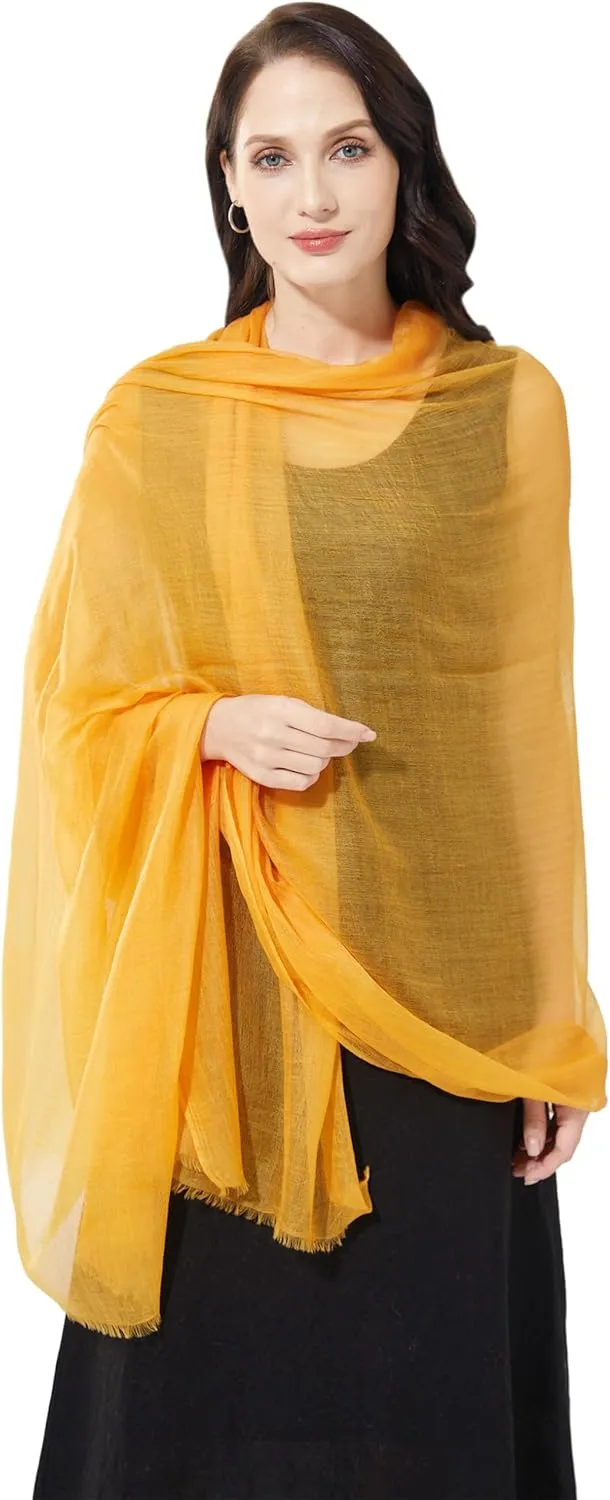 Buttery-soft Cashmere Wrap Lightweight Scarf Shawl Travel Stole for Wayfarer Extra Large 75"x35"
