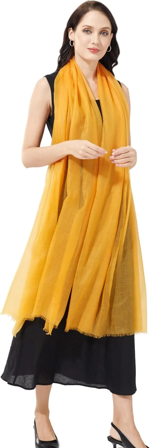 Buttery-soft Cashmere Wrap Lightweight Scarf Shawl Travel Stole for Wayfarer Extra Large 75"x35"