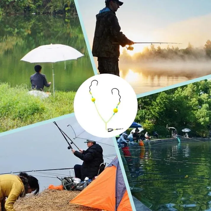 Fishing Double Hooks, Double Reverse Hook Set, Reverse Bottom Line, Free Floating, avoiding Water, Grass, Stones, and mud