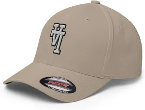 FX Upside Down LA Fitted Hat Embroidered Curved Bill Mid Crown Closed-Back Structured Los Angeles Twill Cap