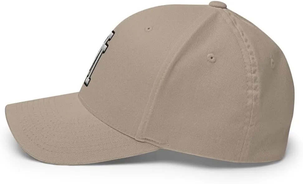 FX Upside Down LA Fitted Hat Embroidered Curved Bill Mid Crown Closed-Back Structured Los Angeles Twill Cap