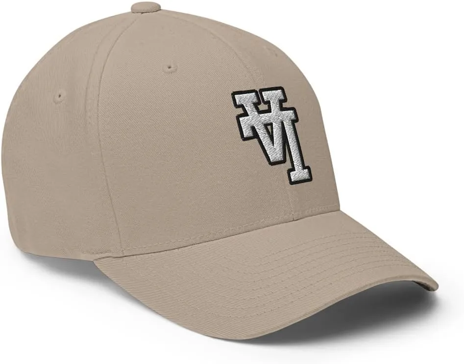 FX Upside Down LA Fitted Hat Embroidered Curved Bill Mid Crown Closed-Back Structured Los Angeles Twill Cap