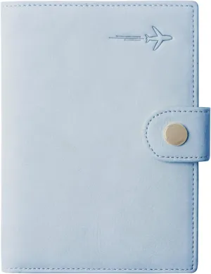 Genuine Leather Passport Case, RFID Passport Cover with Credit Card Holder for Women and Men Family ID Travel