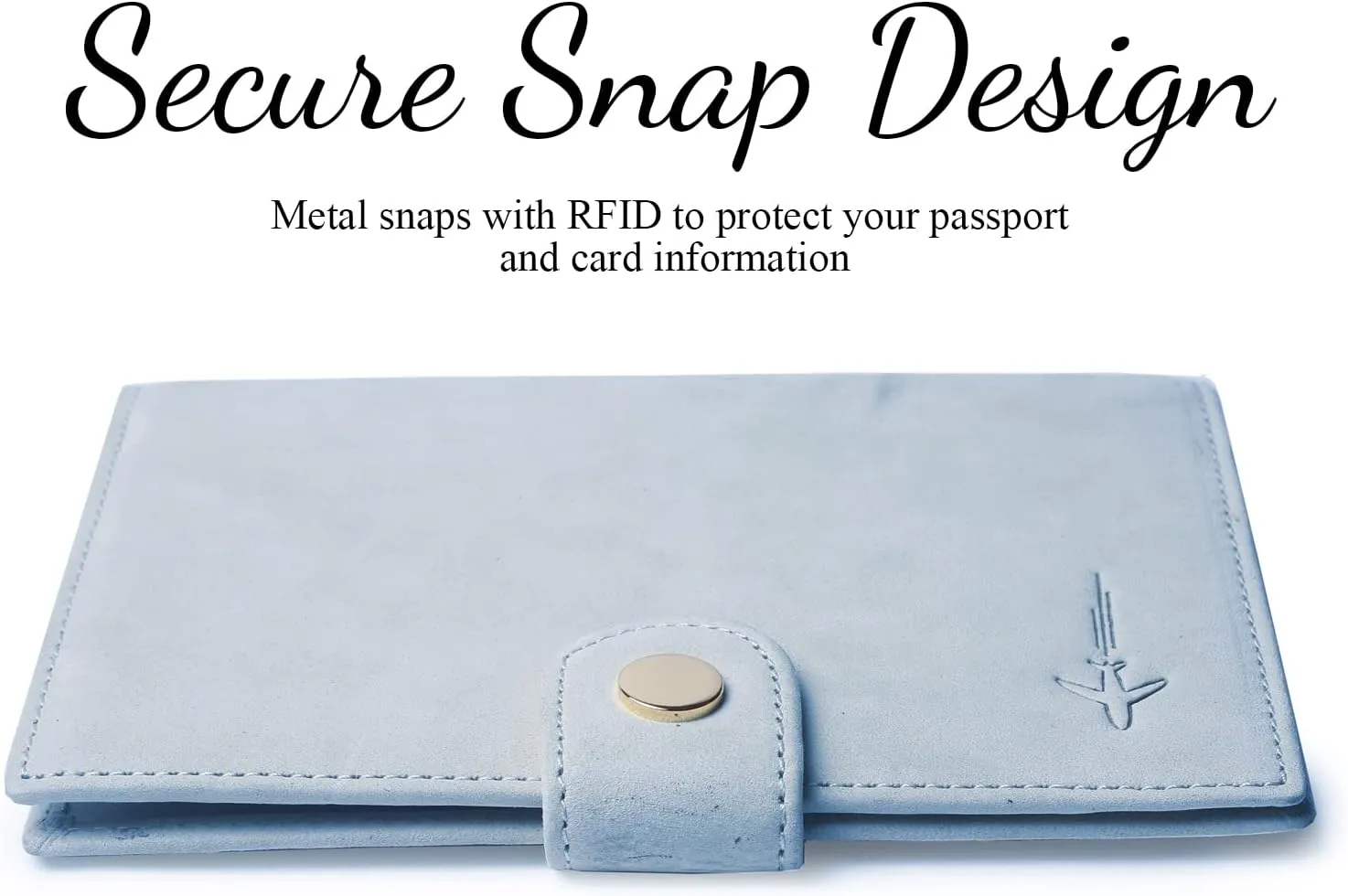 Genuine Leather Passport Case, RFID Passport Cover with Credit Card Holder for Women and Men Family ID Travel