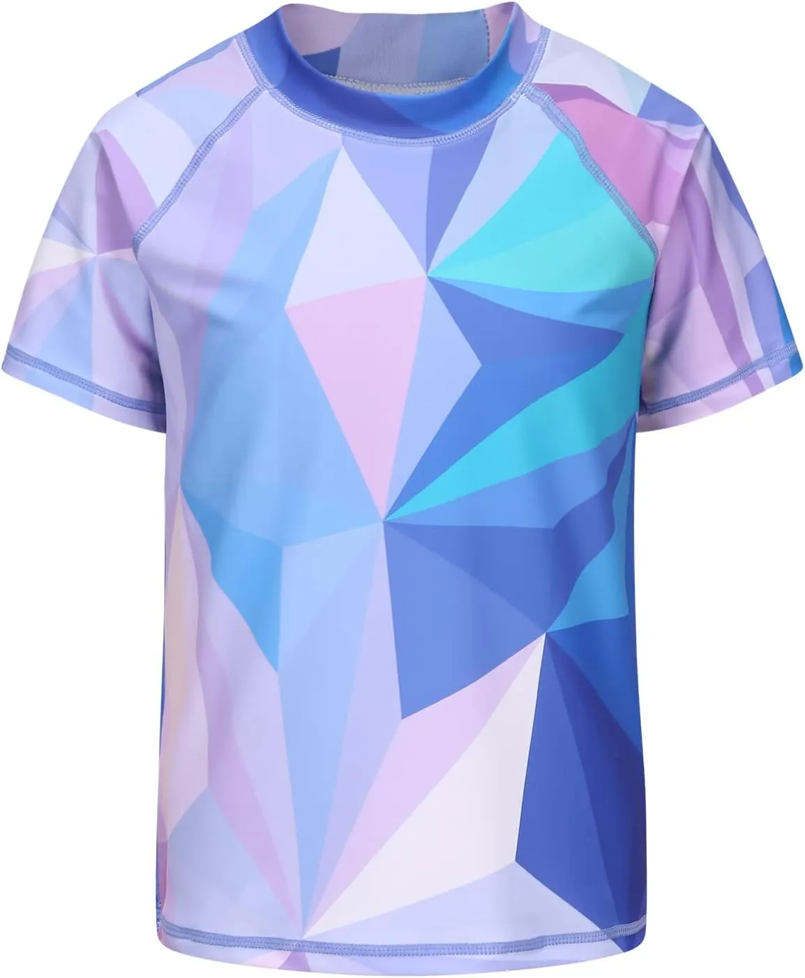 Girls Short Sleeve Rash Guard Swim Shirt Girls Sun Protection Swimsuits Quick Dry Surf Tops Bathing Suits for Girls