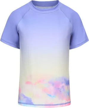 Girls Short Sleeve Rash Guard Swim Shirt Girls Sun Protection Swimsuits Quick Dry Surf Tops Bathing Suits for Girls