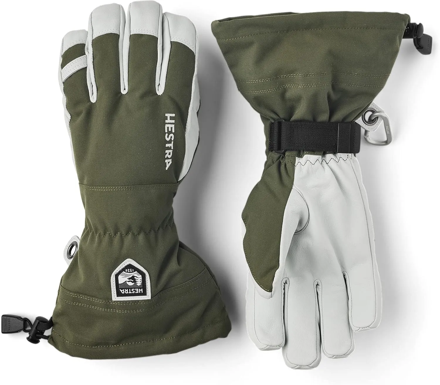 Hestra Army Leather Heli Ski Glove, 5-Finger Snow Glove for Skiing & Snowboarding for Men & Women