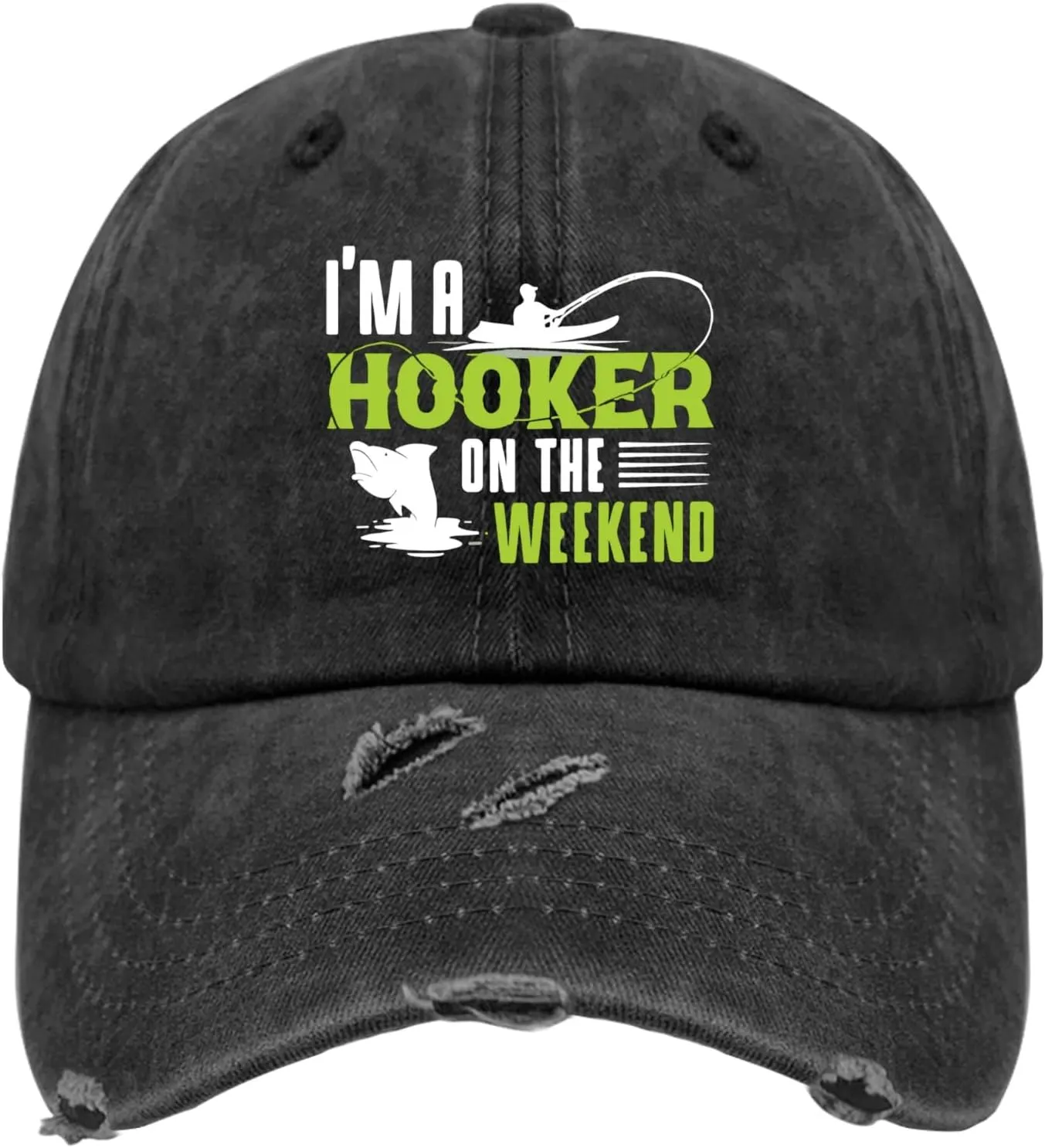 I'm A Hooker On The Weekend 5 Sun Cap Sports Hat AllBlack Funny Hats Gifts for Her Beach Cap