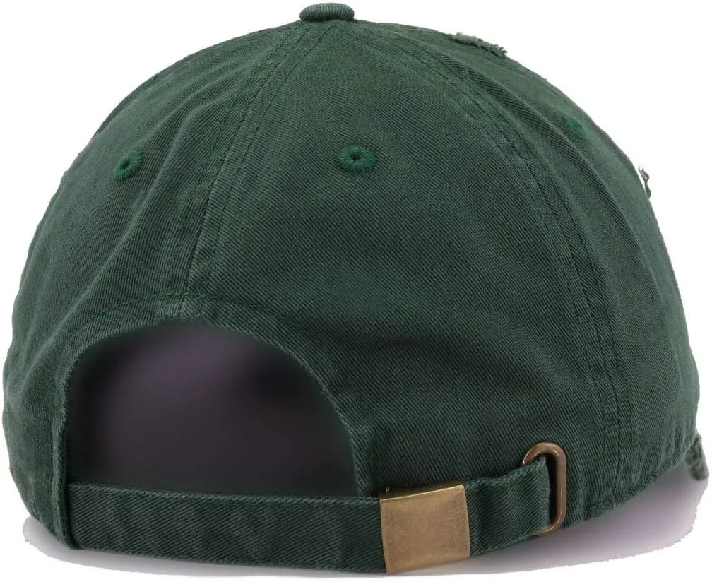 Irish Shamrock Vintage Baseball Cap Embroidered Cotton Adjustable Distressed Dad Hat