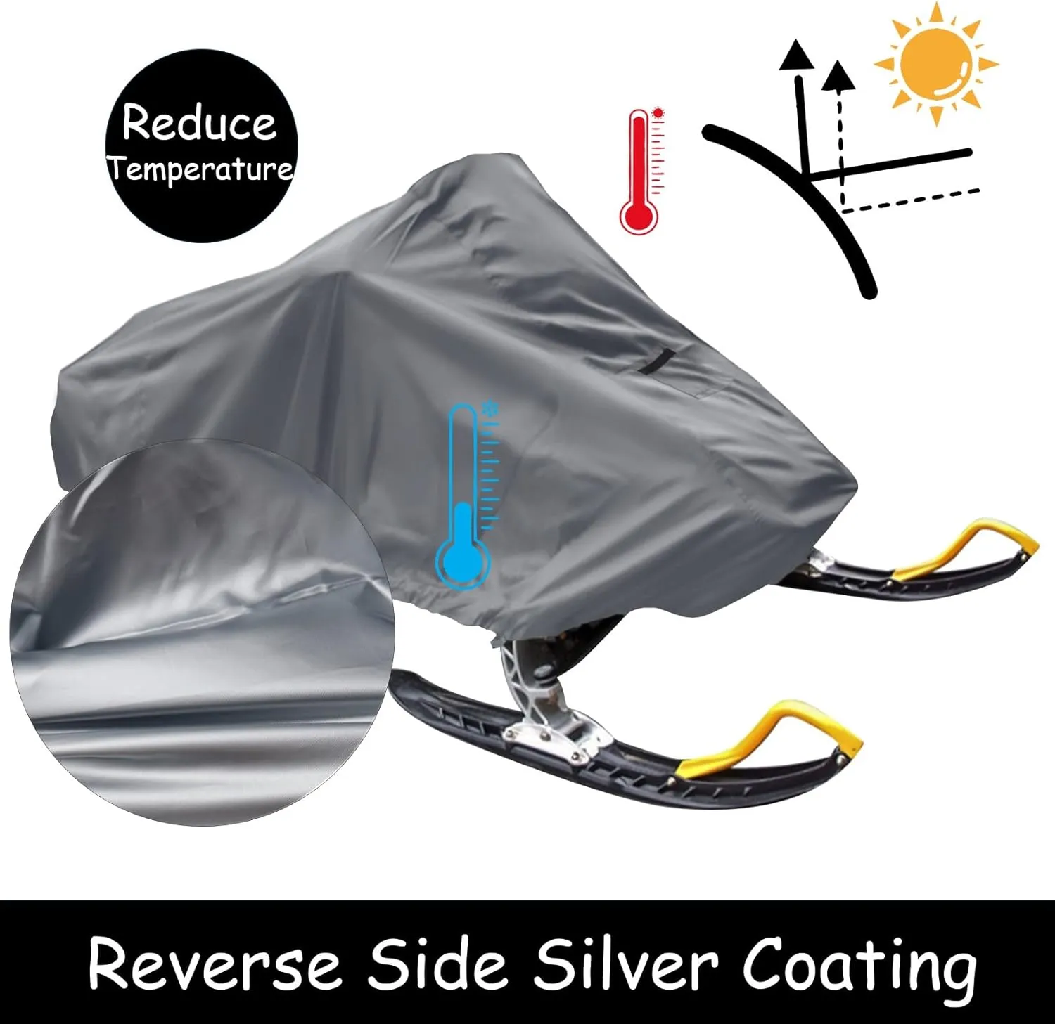 King Mills Waterproof, UV-proof Snowmobile Cover Trailerable, Universal to Snowmobiles from Polaris, Ski Doo/skidoo, Yamaha, Arctic Cat.XL