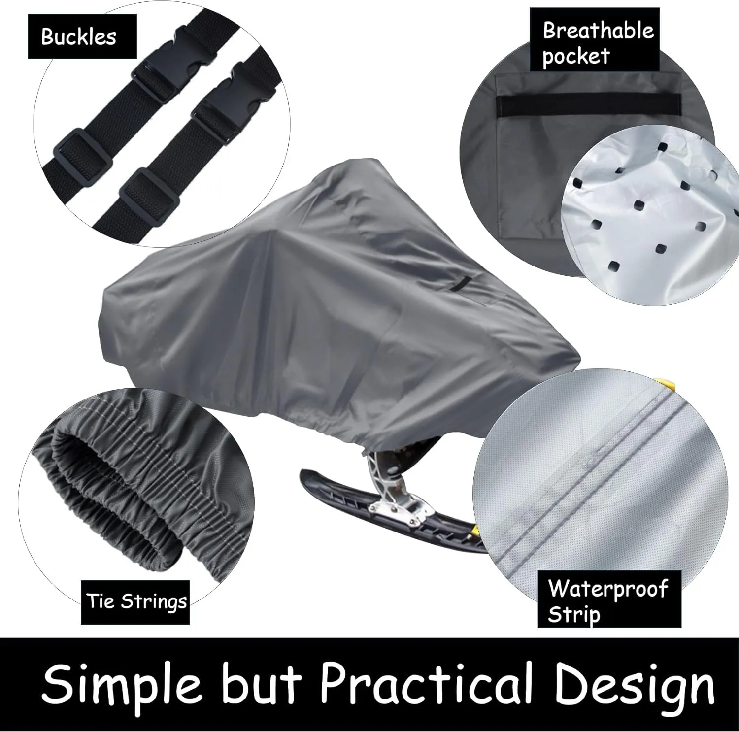 King Mills Waterproof, UV-proof Snowmobile Cover Trailerable, Universal to Snowmobiles from Polaris, Ski Doo/skidoo, Yamaha, Arctic Cat.XL