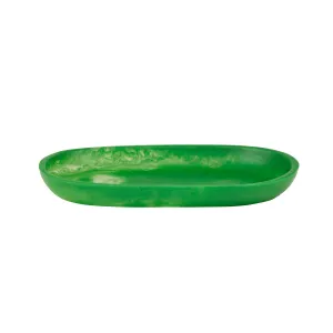 Kip Resin Oval Tray Emerald 25x14cm