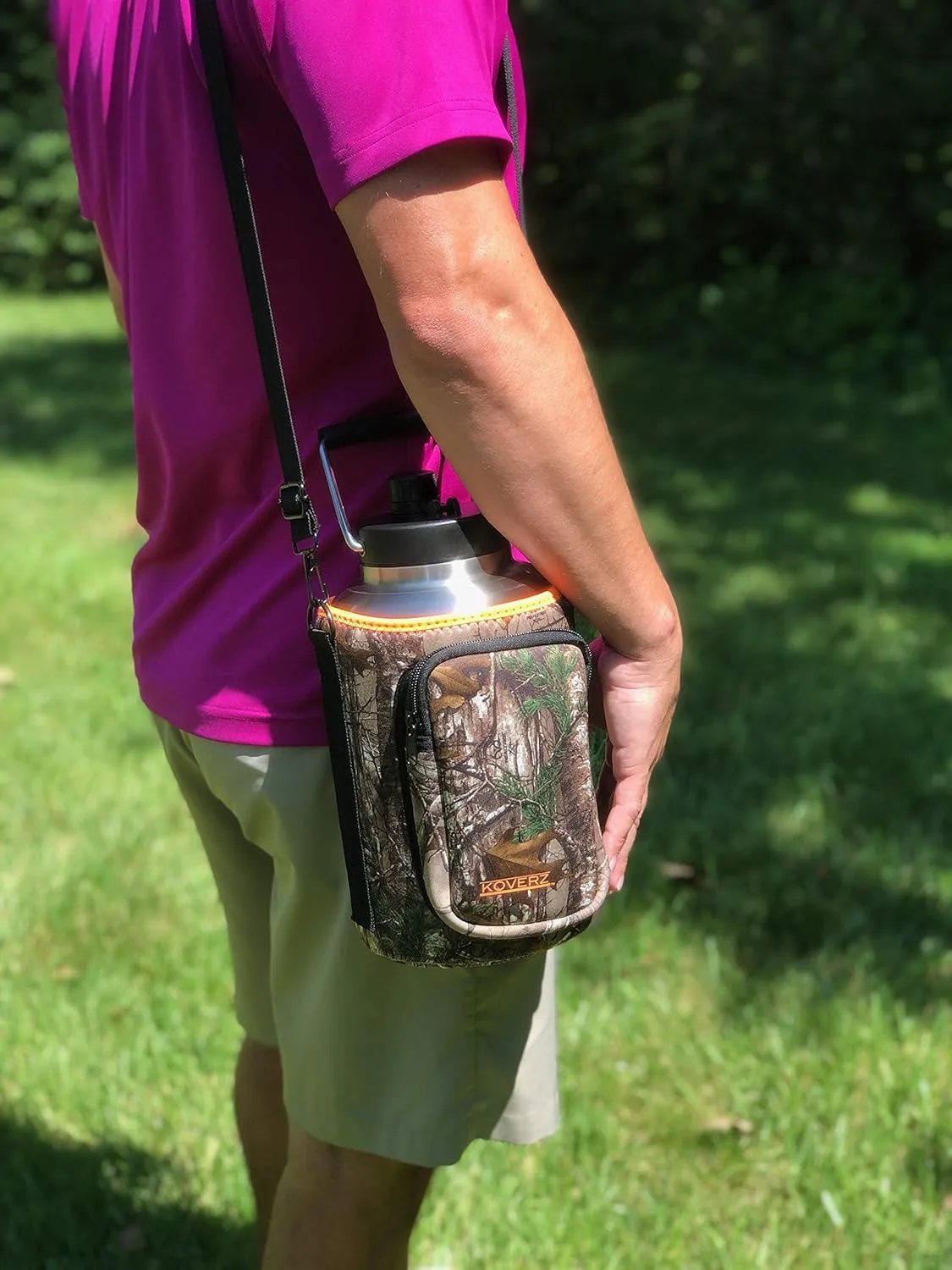 Koverz One Gallon Jug Carrier, Compatible with Yeti & RTIC One Gallon Jugs - Realtree Camo