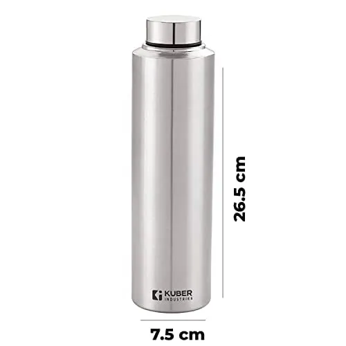 Kuber Industries Stainless Steel Bowl, Plate, and Bottle Set | Durable, Mirror Finish Shiny Utensils | Stainless Steel 200ml Bowl Set of 6, 1 Liter Bottle and Plate Set of 6