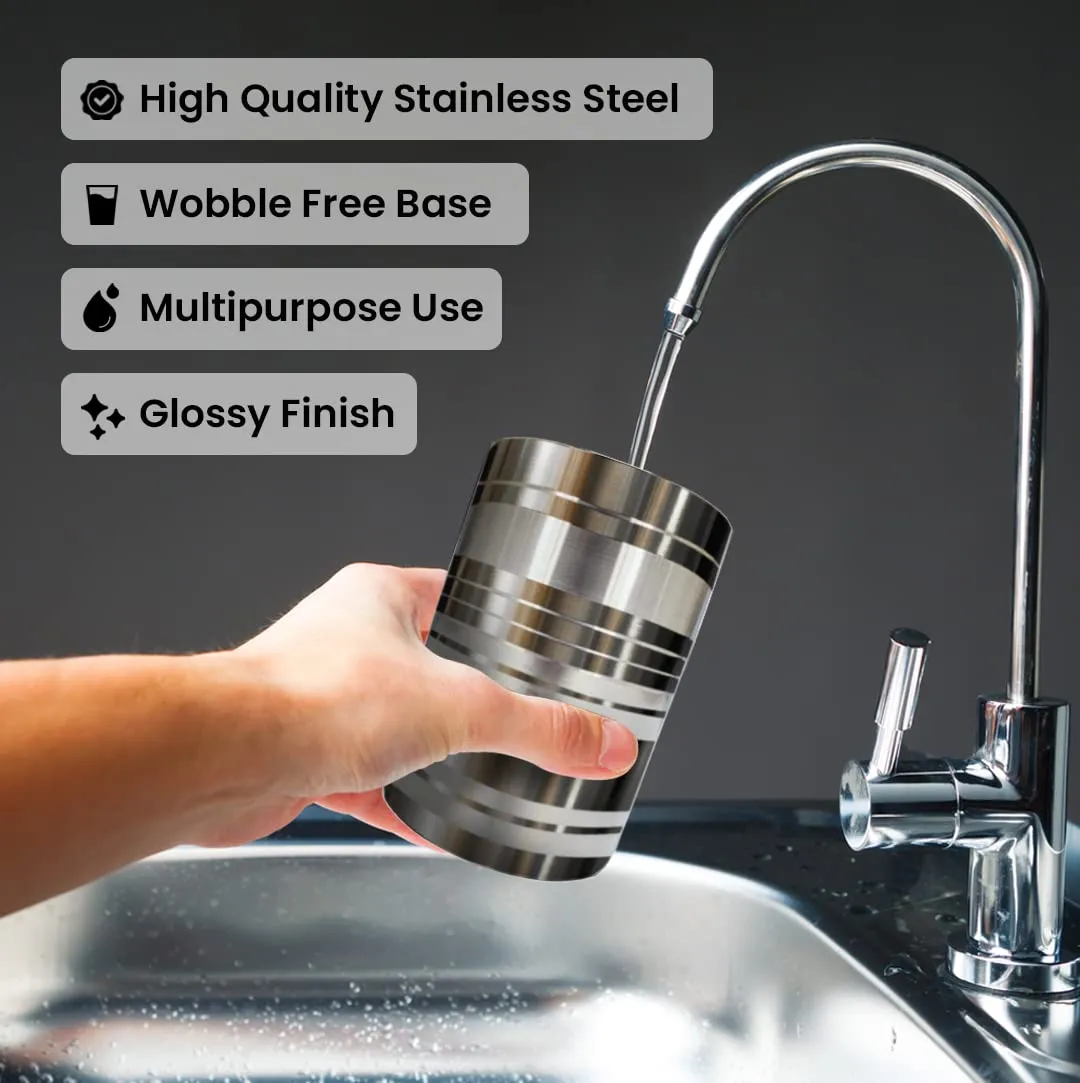 Kuber Industries Stainless Steel Bowl, Plate, and Bottle Set | Durable, Mirror Finish Shiny Utensils | Stainless Steel 200ml Bowl Set of 6, 1 Liter Bottle and Plate Set of 6