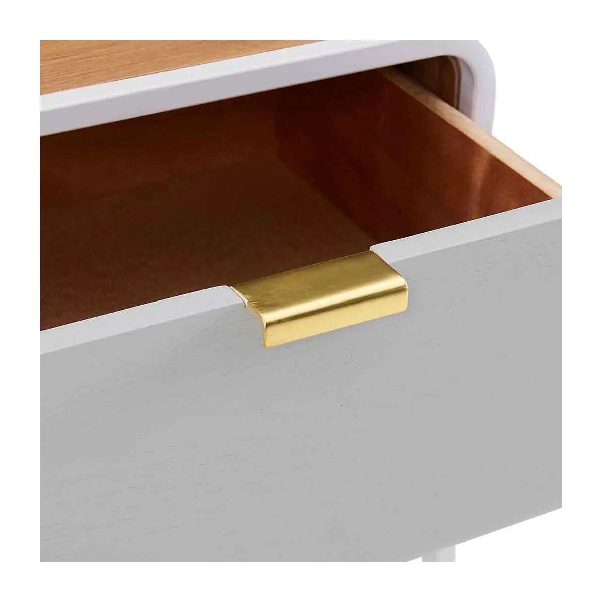 Leroy Brass Handle Bedside Table