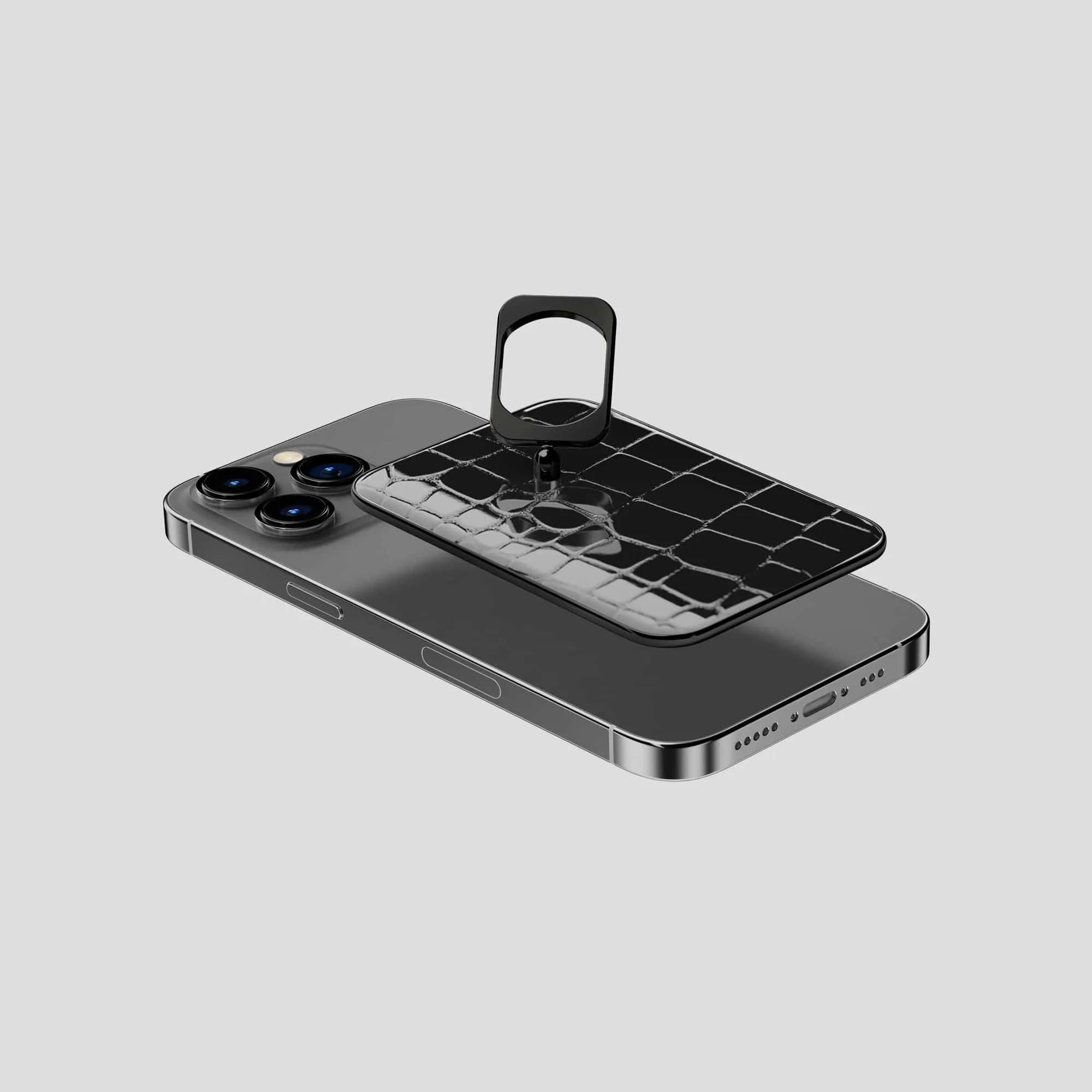 MagSafe Ring For iPhone 15 Pro In Shiny Alligator