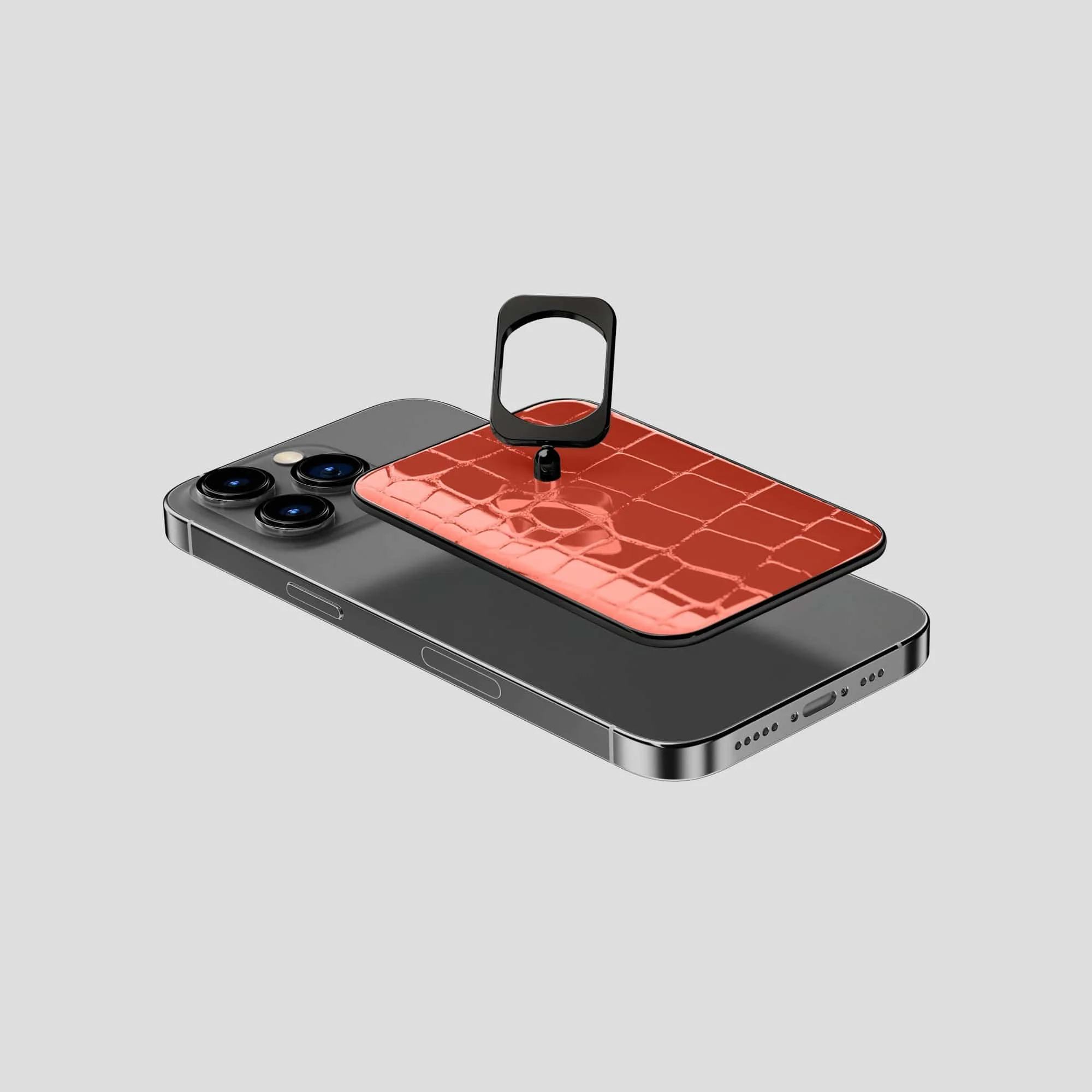 MagSafe Ring For iPhone 15 Pro In Shiny Alligator