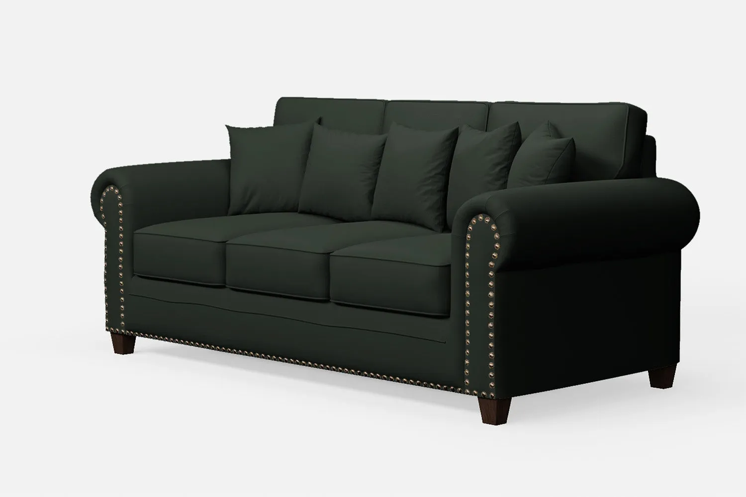 Marano 3 Seater Sofa Green Leather