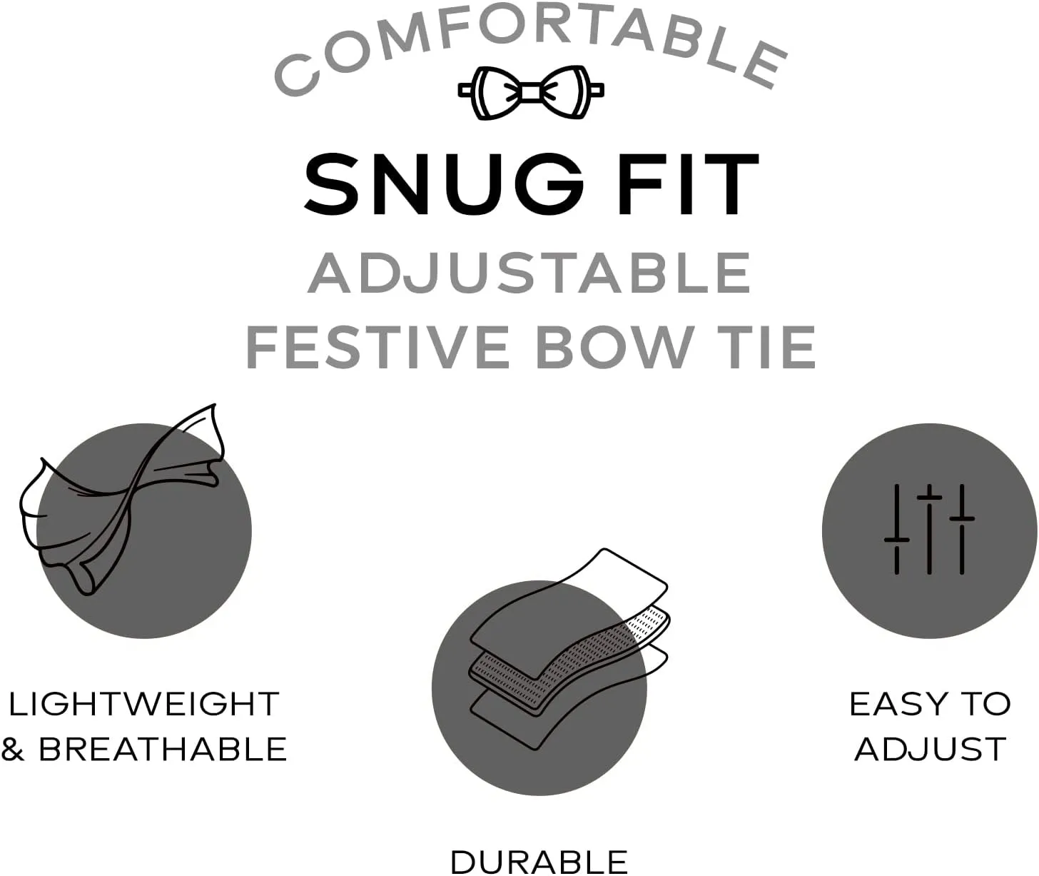 Mens Adjustable Pre-Tied Bow Ties - Bowties for Men - Many Colors to Choose From