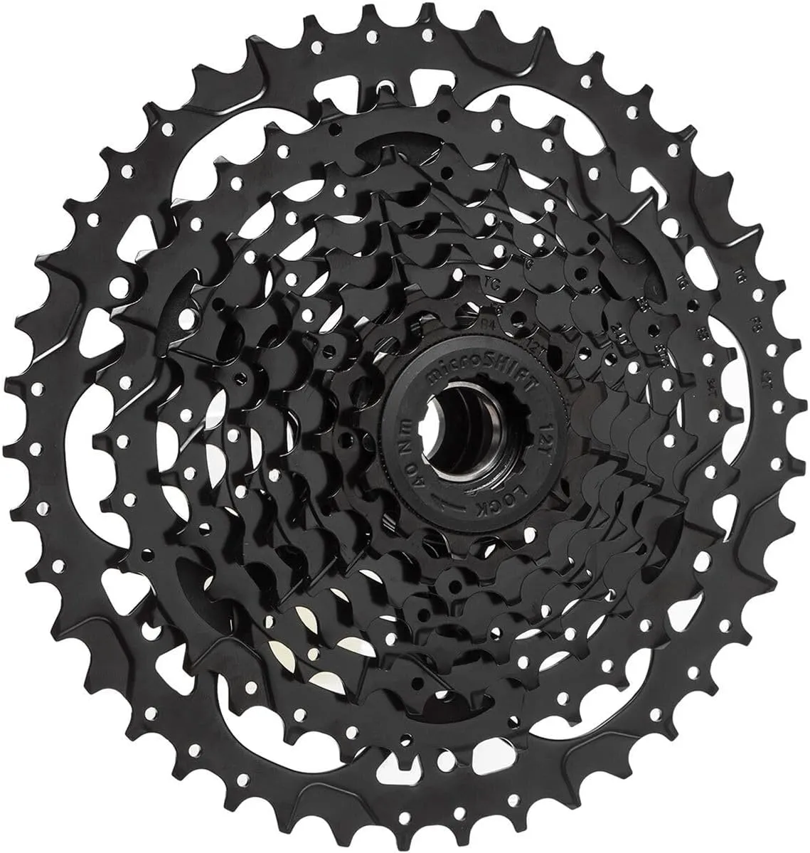 microSHIFT | Acolyte H-Series Cassette | 8 Speed | 12-46t |Black | ED Coated
