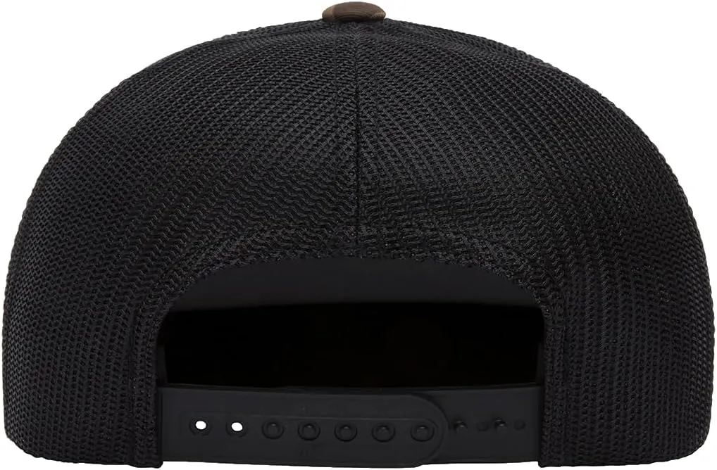 Mrlahat 6006 Yupoong Yp by Flexfit 5 Panel Classic Trucker Snapback Hat Cap with Black Bandana