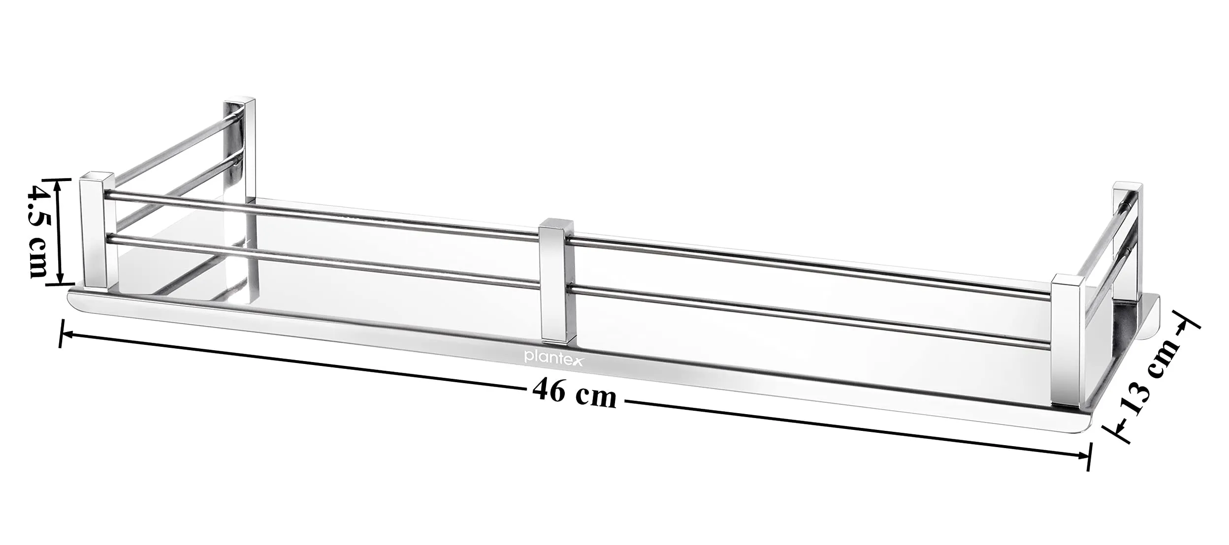 Plantex Stainless Steel Bathroom Shelf/Kitchen Shelf/Shelf and Rack/Bathroom Accessories (Chrome) - 18 X 5 Inches