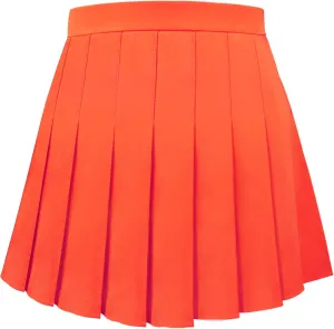 Pleated Skirt for Women Skater Skirt with Shorts Elastic Waist Plus Size Tennis Skirts