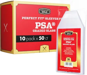 PSA Graded Card Sleeves  500 Count with PSA Logo, Resealable Slabs Sleeve - Precise Fit Slab Protector for Grading Baseball Football Gaming Trading Sports Cards