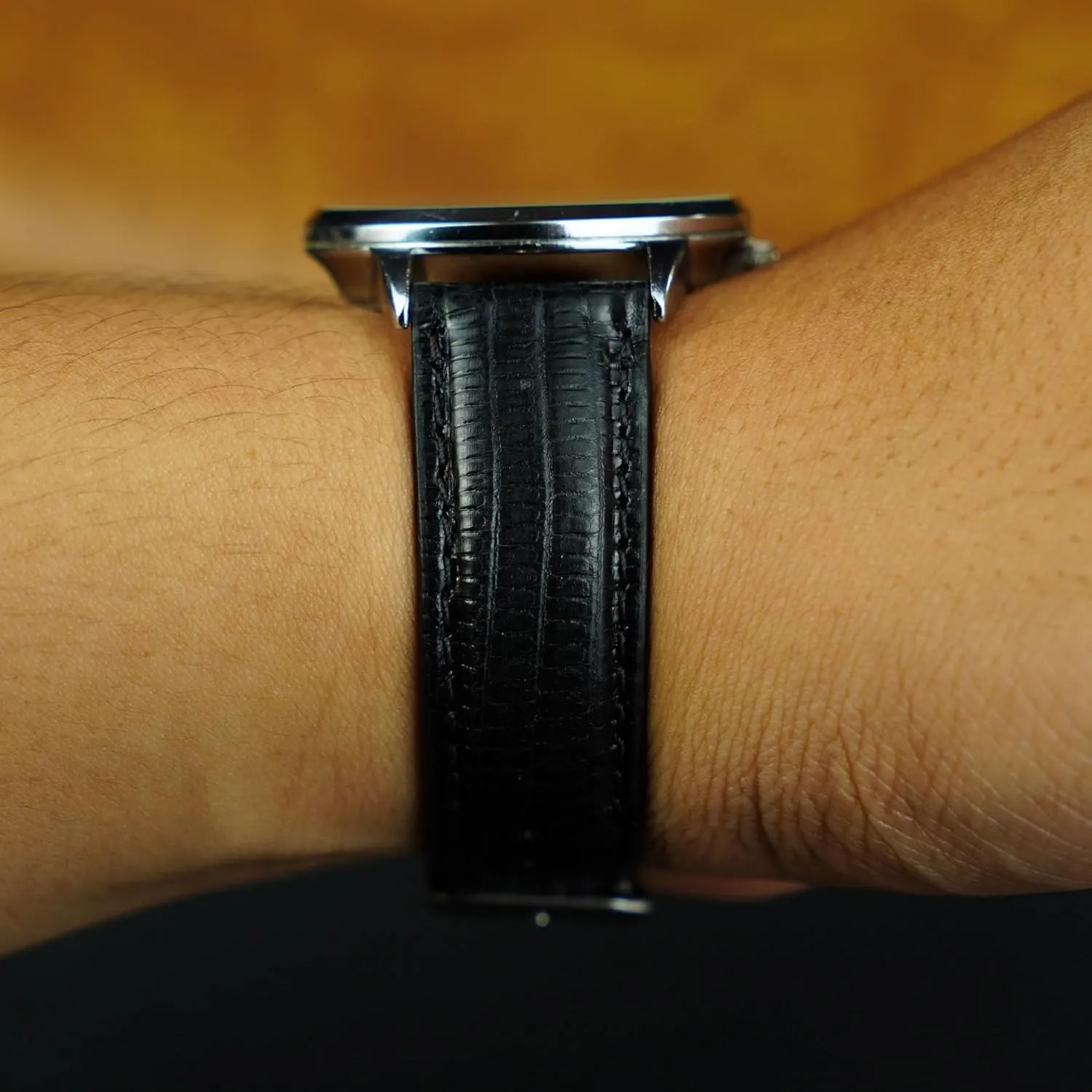 Quick Release Lizard Leather Watch Bands Men Handmade Replacement Wrist Watch Straps Vintage Extra Soft Exotic Leather Strap Gift for Him 18mm 19mm 20mm 21mm 22mm