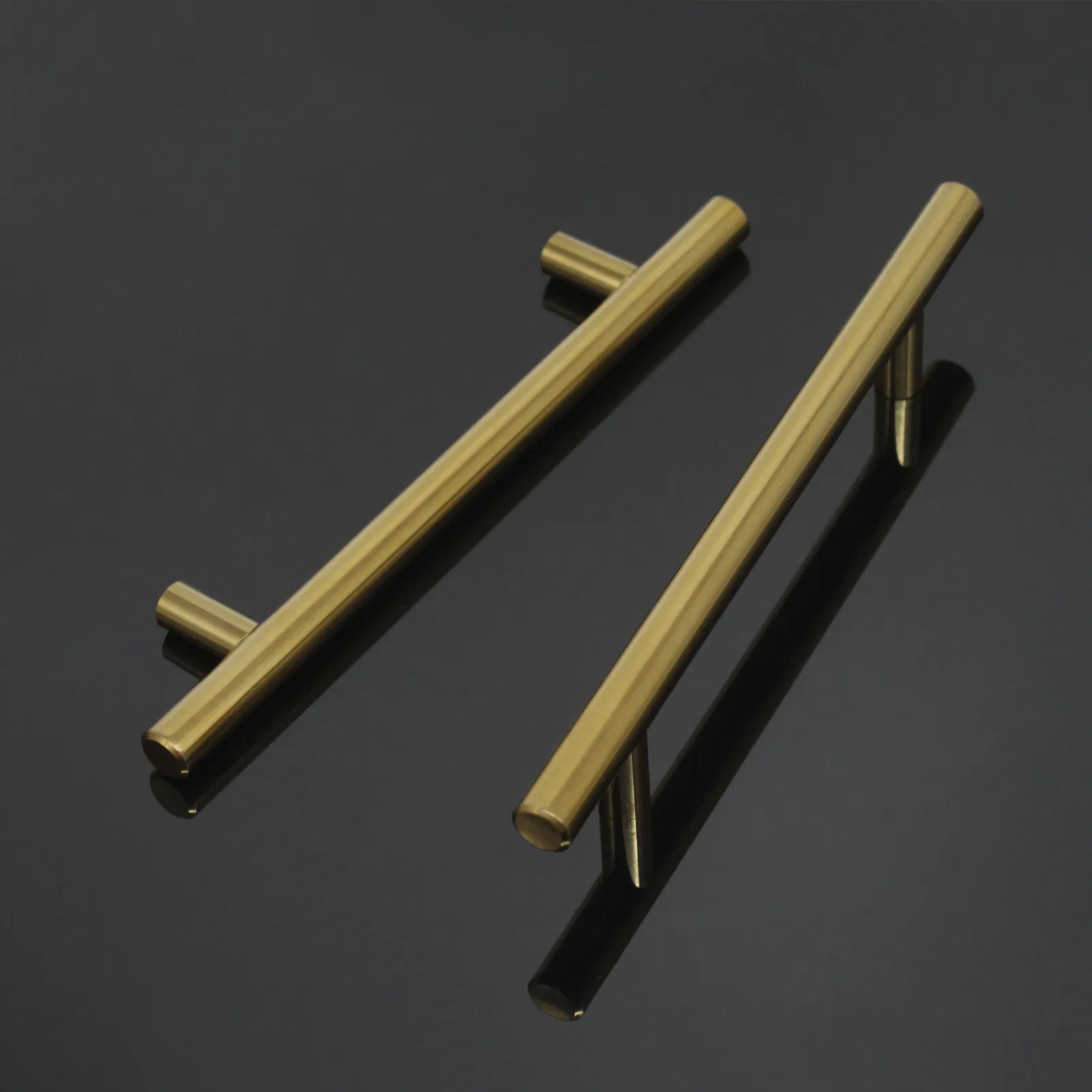 Stainless Steel T Bar Cabinet Handles Gold Finish, 160mm 6-3/10inch Hole Centers