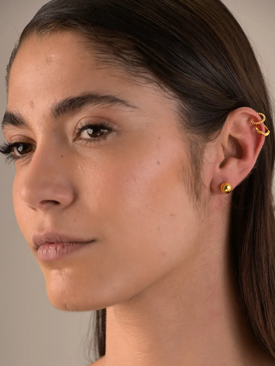 Sterling Silver Organic Wave Ear Cuff