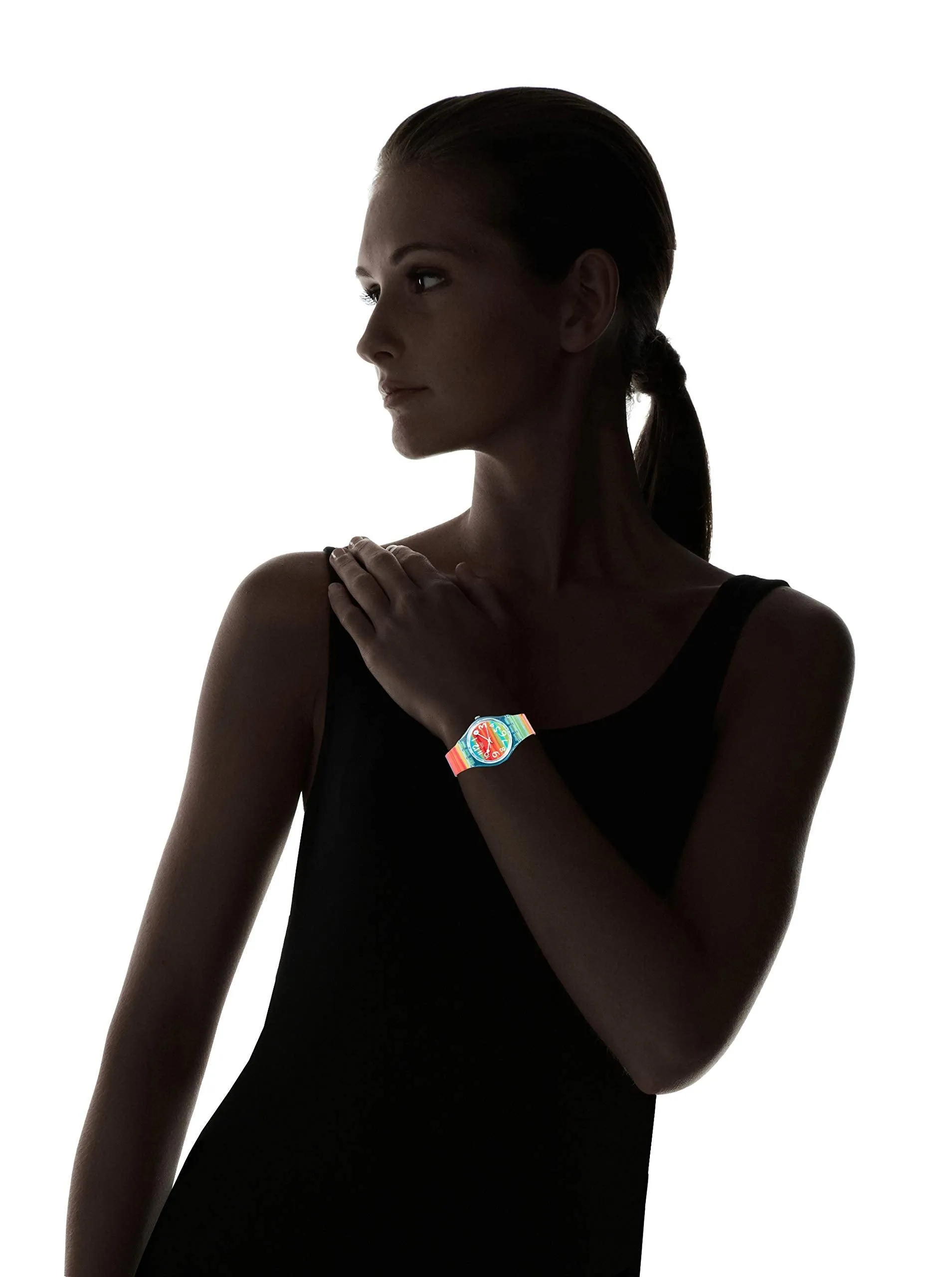 Swatch Quartz Rainbow Dial Watch