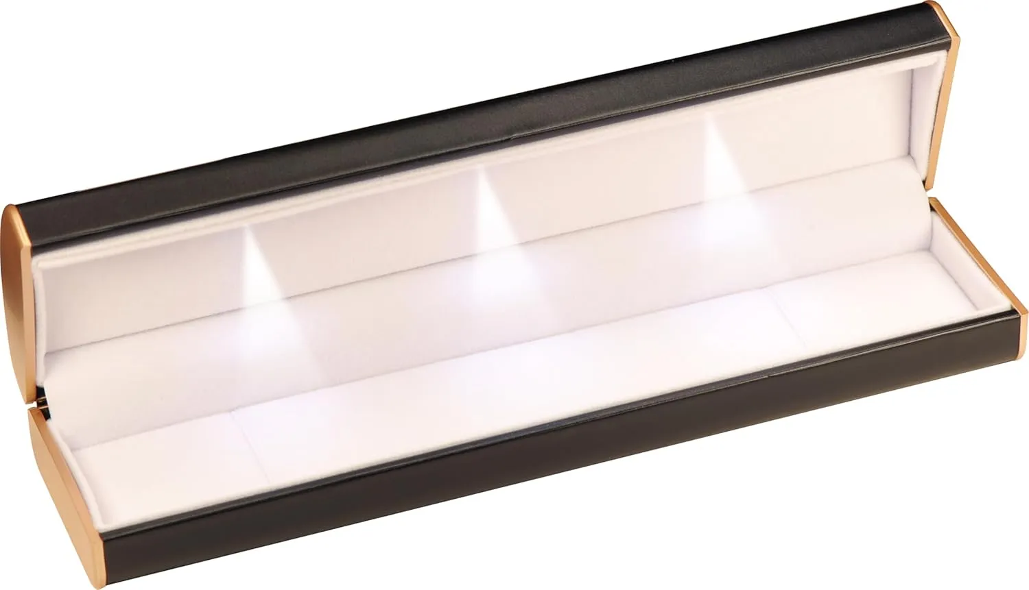 Three LED Lights Black Bracelet Box for Birthday, Valentine' Day, Mother's Day, Father's Day, Christmas...Luxury LED Bracelet Necklace Jewelry Gift Box with Light for Women for Men